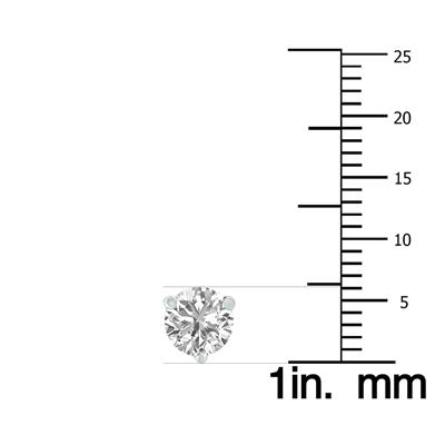2 Carat TW Lab Grown Diamond Martini Set Round Earrings in 14K White Gold