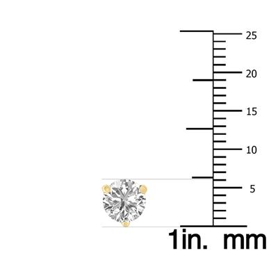 2 Carat TW Lab Grown Diamond Martini Set Round Earrings in 14K Yellow Gold