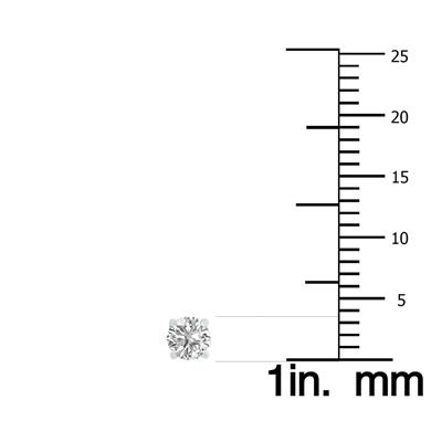 1/3 Carat TW Lab Grown Diamond Round Solitaire Stud Earrings in 14K White Gold