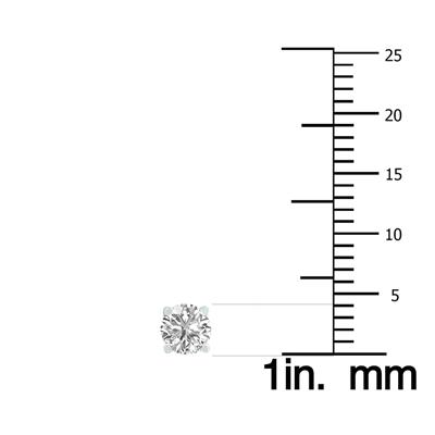 1/2 Carat TW Lab Grown Diamond Round Solitaire Stud Earrings in 14K White Gold
