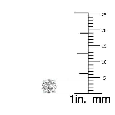 3/4 Carat TW Lab Grown Diamond Round Solitaire Stud Earrings in 14K White Gold