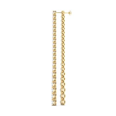 2 1/4 CTW Diamond Dangle Earrings in 14K Yellow Gold