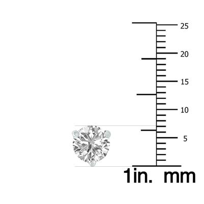 3 Carat TW Lab Grown Diamond Martini Set Round Earrings in 14K White Gold