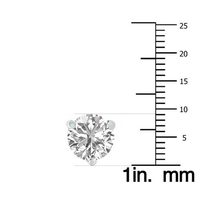5 Carat TW Lab Grown Diamond Martini Set Round Earrings in 14K White Gold