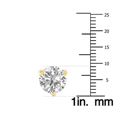5 Carat TW Lab Grown Diamond Martini Set Round Earrings in 14K Yellow Gold