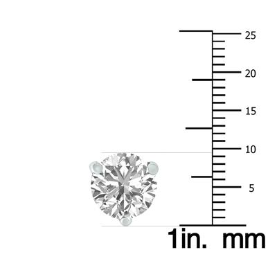 6 Carat TW Lab Grown Diamond Martini Set Round Earrings in 14K White Gold
