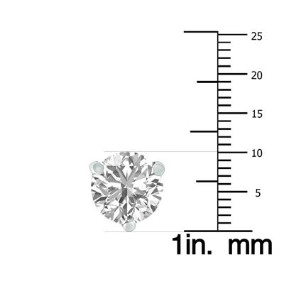7 Carat TW Lab Grown Diamond Martini Set Round Earrings in 14K White Gold