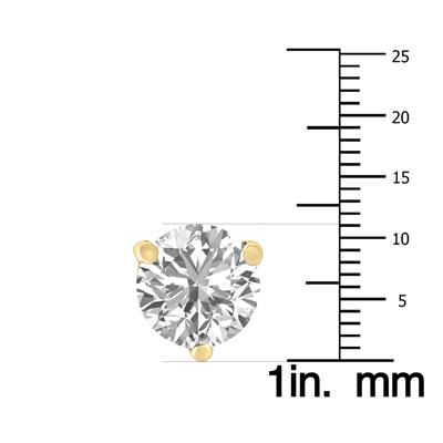 8 Carat TW Lab Grown Diamond Martini Set Round Earrings in 14K Yellow Gold