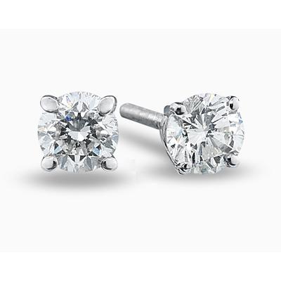 1/2CT White Diamond Stud Earrings in 14k White Gold
