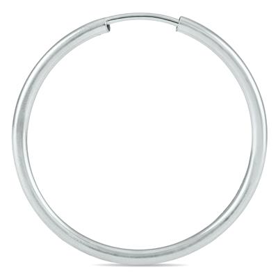 21MM Endless Hoop Earring in 14k White Gold 