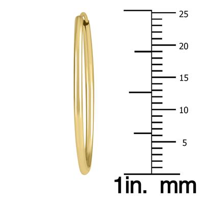 25mm Endless 14K Yellow Gold Filled Thin Hoop Earrings