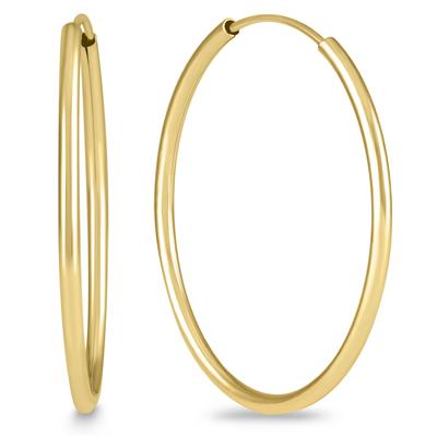 25mm Endless 14K Yellow Gold Filled Thin Hoop Earrings