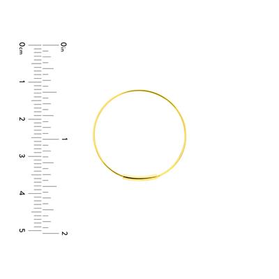 14K Solid Yellow Gold 1 Inch Endless Hoop Earrings