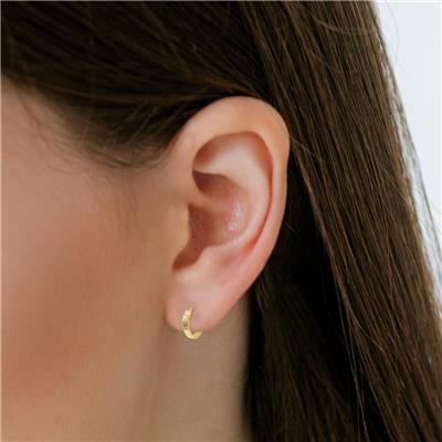 14MM Endless Large Huggie Hoop Earrings in 10K Yellow Gold