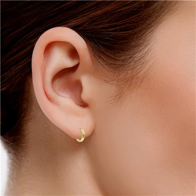 14MM Endless Large Huggie Hoop Earrings in 10K Yellow Gold