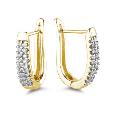 .50CTW Diamond Hoop Earrings in Yellow Gold