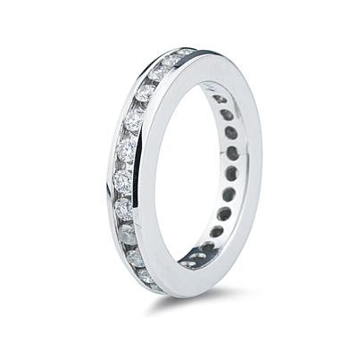 3/4 Carat Diamond Eternity Ring in Platinum