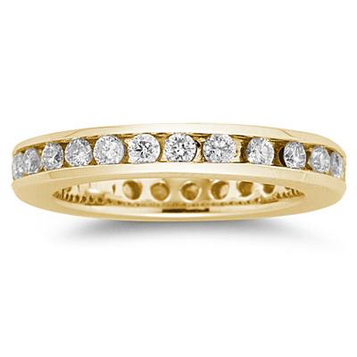 1CT Diamond Eternity Ring in 18k Yellow Gold