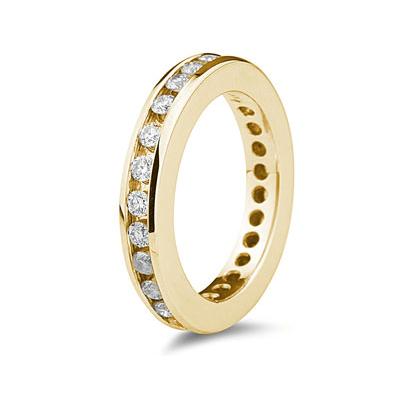 1CT Diamond Eternity Ring in 18k Yellow Gold