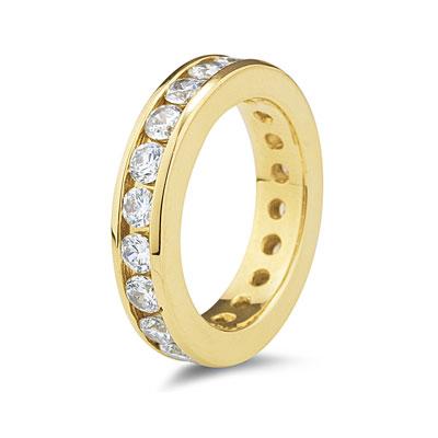 1.50 Carat Diamond Eternity Ring in 14k Yellow Gold