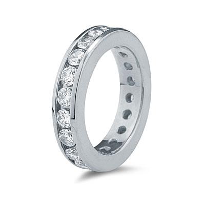 2.5CT Diamond Eternity Ring in 18k White Gold