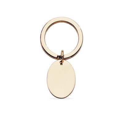 Polished Gold Plated Oval Key Ring