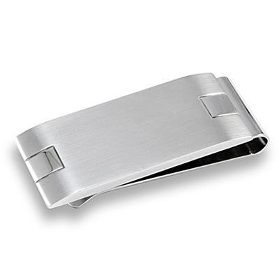 Stainless Steel Money Clip Brushed and Polished Finish 