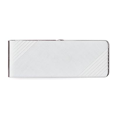 23k Rhodium Electroplated Hinged Money Clip