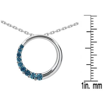 1/4 Carat TW Diamond Circle Journey Pendant in 10K White Gold