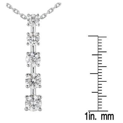 2.00 CTW Diamond Journey Pendant in 10K White Gold