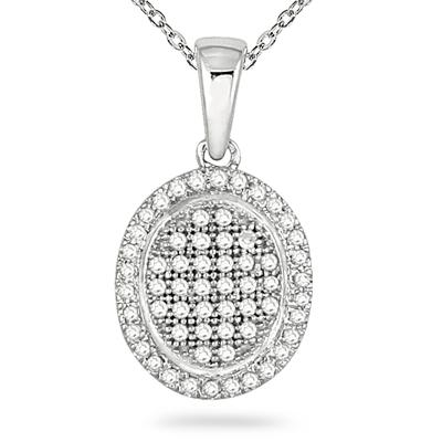 1/4 Carat TW Diamond Pendant in 14K White Gold 