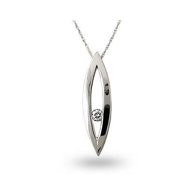 Diamond Pendant in 10K White Gold