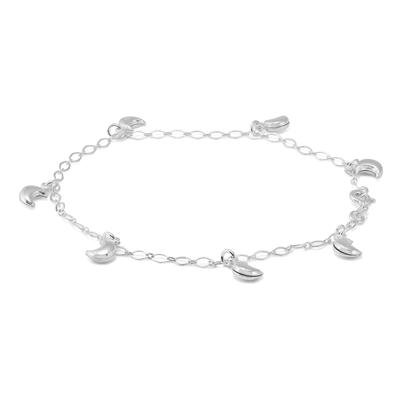 ECLIPSE SPECIAL - Moon Charm Anklet in .925 Sterling Silver