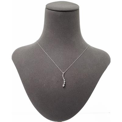 1/4 CTW Genuine Diamond Cascading Pendant in 10K White Gold