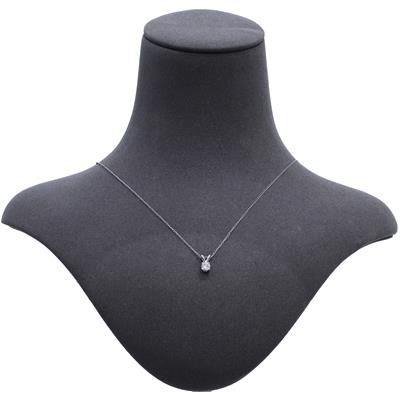 1/3 Carat Round Diamond Solitaire Pendant in 14K White Gold