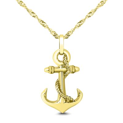 Anchor Necklace in 14K Gold Plated .925 Sterling Silver