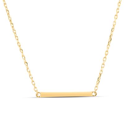 Gold Polished Bar Pendant