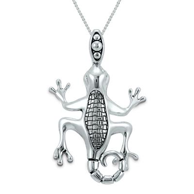 Lizard Pendant in .925 Sterling Silver