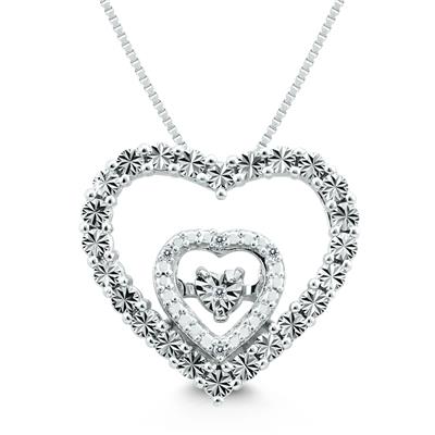 Sterling Silver Polished Fancy Swirl Heart Pendant