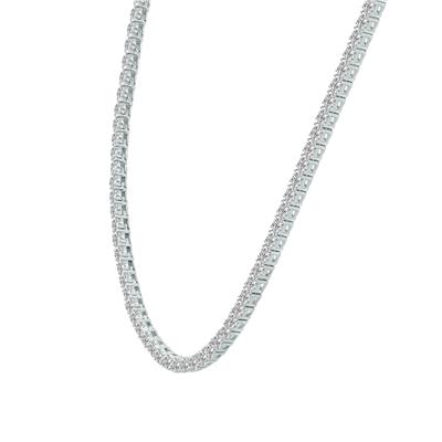 3 Carat TW Straight Line Lab Grown Diamond Necklace in 14K White Gold