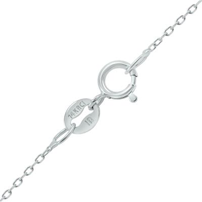 1/3 Carat Lab Grown Diamond Round Solitaire Pendant in 14K White Gold