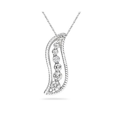 Diamond Pendant in White Gold