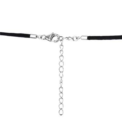 Stainless Steel Love Heart Pendant with Silk Cord