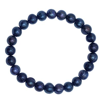 8MM Cultured Freshwater Black Pearl Bracelet