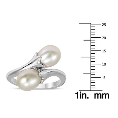 Honora 7-7.5mm Freshwater Cultured Pearl Tulip Ring in .925 Sterling Silver
