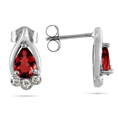 Ruby and Diamond Earrings