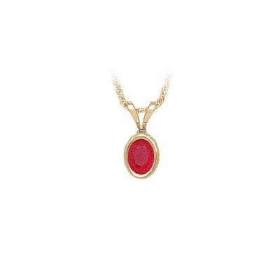 July Birthstone Pendant (Ruby)