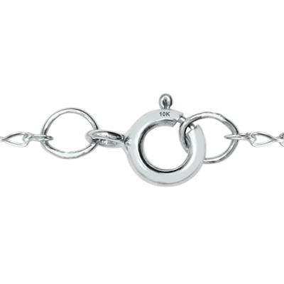 6x4MM Oval Ruby and Diamond Halo Pendant in 10K White Gold