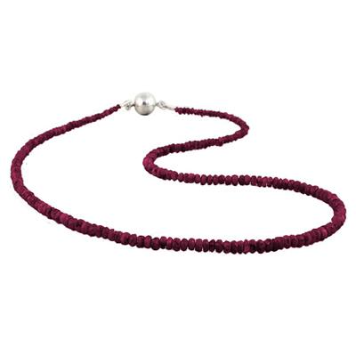 35 Carat All Natural Ruby Necklace with Magnetic Clasp