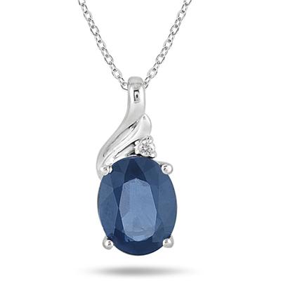 4.00 Carat All Natural Sapphire and Diamond Matching Set in .925 Sterling Silver